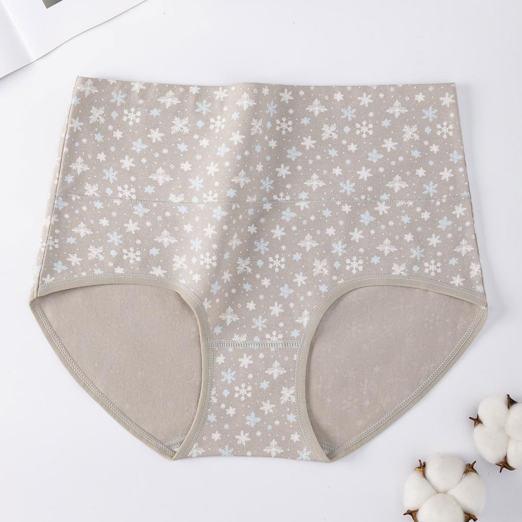 Women S High Waist Cotton Floral Briefs Long Crotch Antibacterial Underwear