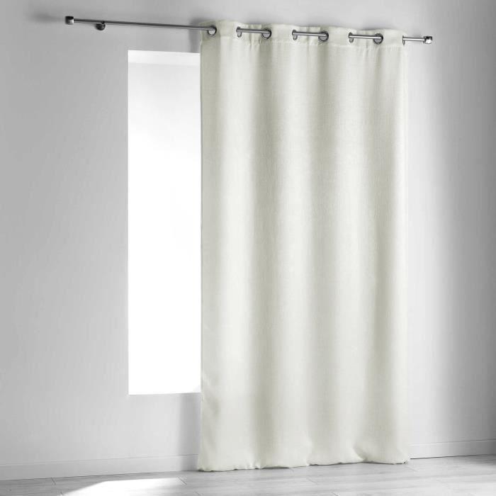 Rideau Occultant - Opacie - Blanc - Illets - 140x240cm - 100% Polyester