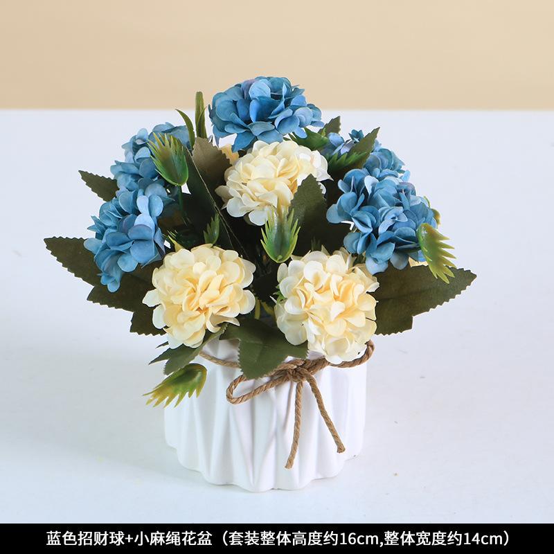 Simulated Potted Plants, Plastic False Flower Ornaments, Artificial Plants Bonsai Dining Table Decorations, Photography Props