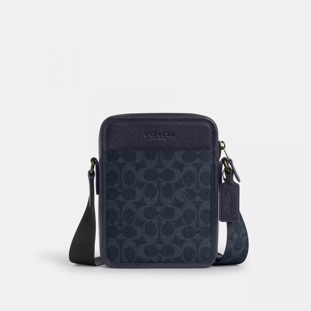 Coach Sullivan Crossbody Bag In Signature Canvas Gunmetal Charcoal Black
