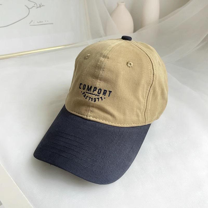 Women Embroidery Letters Baseball Cap Japanese Korean Patchwork Cotton Peaked Caps Female Girl Outdoor Sports Sunshade Hat