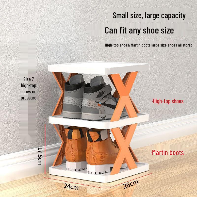 Space-Saving Dustproof Folding Shoe Rack for Narrow Entryways, Offices, or Dorms