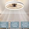 20 Inchs DC Motor Ceiling Fan With Light Household Electric Ceiling Fan Bedroom Adjustable Brightness LED Ceiling Fan Lamp