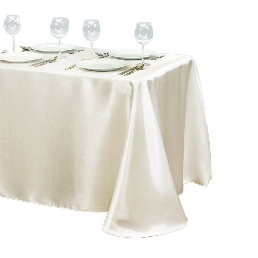 Thick Banquet Rectangular Wedding Solid Color Table Decorations Table Cover Satin Tablecloth