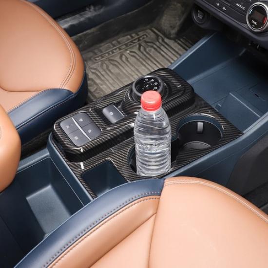 Center Control Gear Panel Cover ABS Carbon Decorate Trim For Ford Maverick +