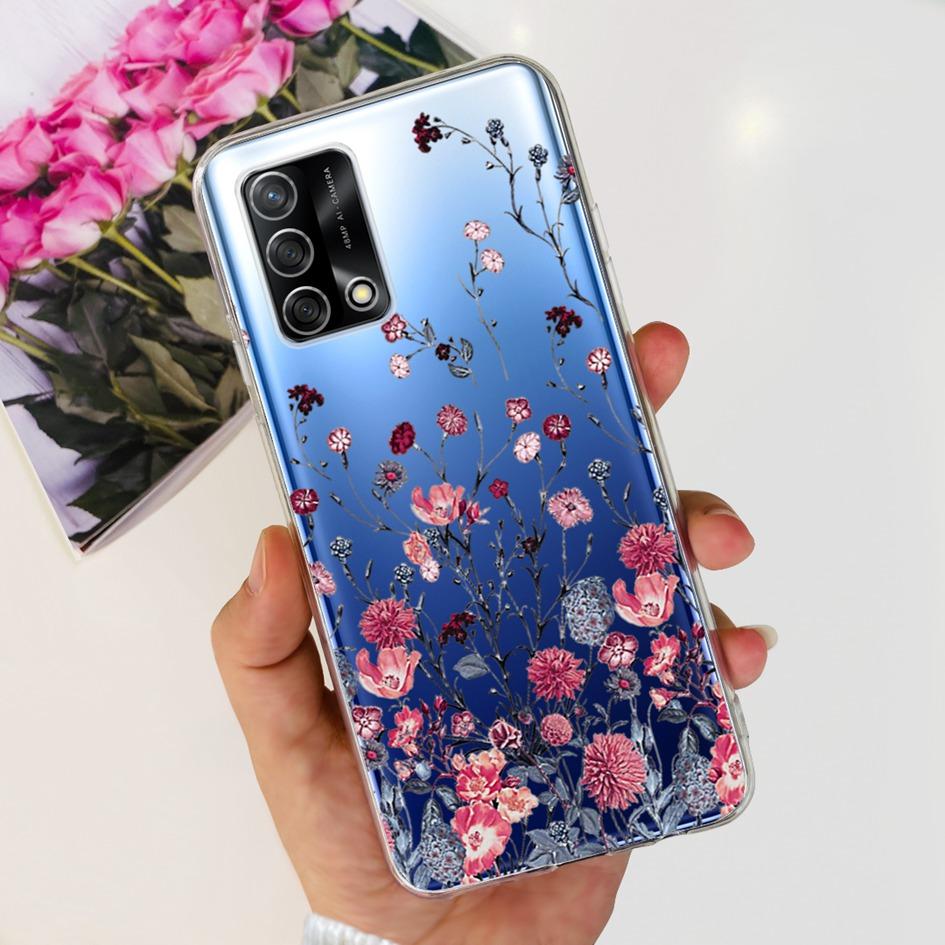 For Oppo Reno 6 Lite Case CPH2365 Reno6 Lite Cover Fashion Butterfly Flower Soft Silicone Funda on OPPO A74 A95 4G CHP2219 Cases