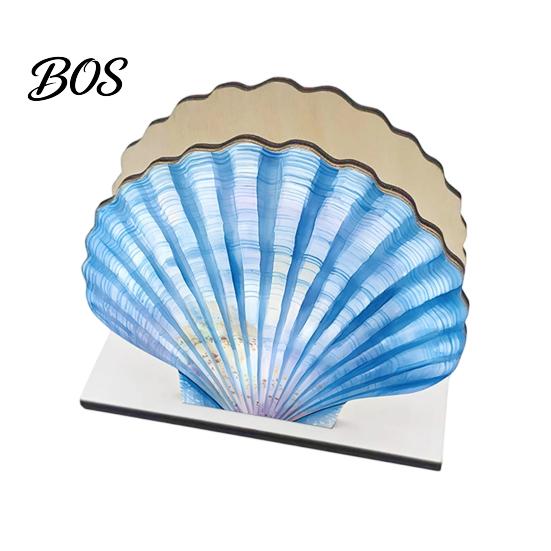 Ocean Napkin Holder Themed Wooden for Table, Summer Coastal Seaside Style Kitchen Accessory Dispenser, Rustic Tissue Kitchen, Dining Room Nautical