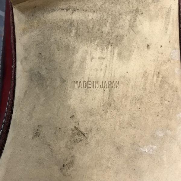 Made In Japan Mihara Yasuhiro Leather Sneakers Size 25.5-26.5cm Red Shoes Trainers(USED)