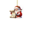 Bag Charm Reusable Christmas Ornament Santa Claus Pendant Creative Car Ornament For Gift-Giving Holiday Event Christmas Party