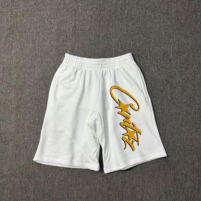 Corteiz Streetwear Short Pants Men Women Alcatraz Ship Print Loose Fit Cotton Shorts