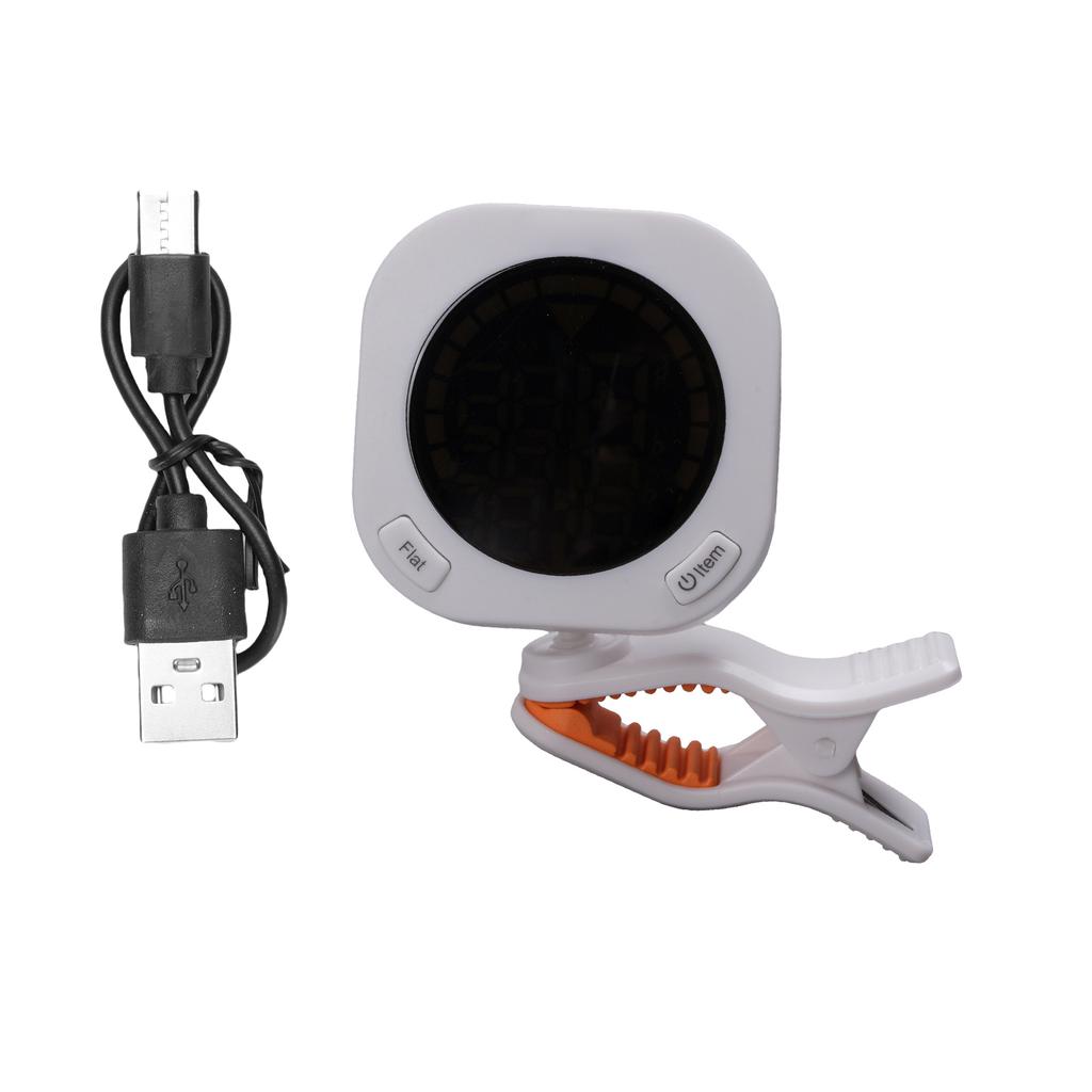 Guitar Tuner Clip On for Chromatic Guitar Bass Violin Ukulele Portable Guitar Tuner with Rotating Clip Color Screen