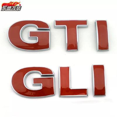 Modified GLI Medium Net Label Personalized Car Sticker Exterior Decoration Sticker GTI Word Label Letter Tail Sticker