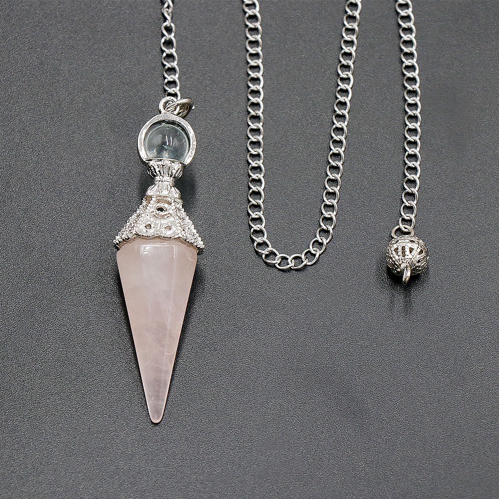 European & American Style Natural Crystal Hexagonal Pendant: Dual-Purpose Retro Jewelry