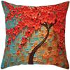 Oil Painting Tree Cushion Cover for Sofa Livingroom Pillow Case Home Decoration % Polyester Vintage Throw Pillow Cover