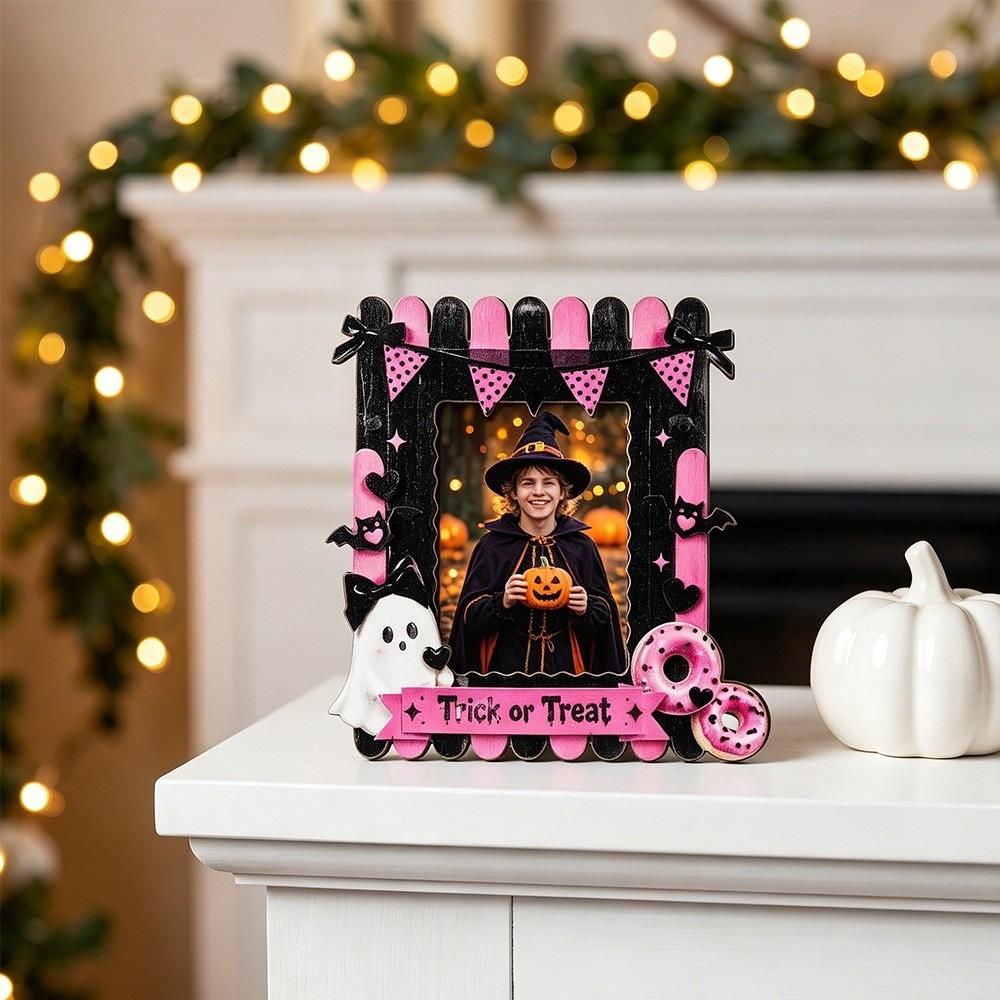 Pumpkin Picture Frame Ornaments Bat Photo Display Holders Halloween Photo Frame Living Room