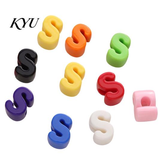 Craft Beads Set 10Pcs DIY Acrylic Bubble Letter Beads, Colorful Large Alphabet for Jewelry Making Crafts Making, Spacer Keychain Bag Charm Custom Word