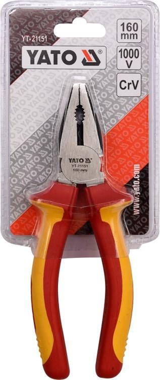 UNIVERSAL PLIERS 160MM VDE / YT-21151 / YATO