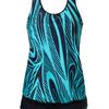 Women's High Waist Cross Back Tankini, Tight Quick Dry 2 Piece Swimsuit with Boyshorts