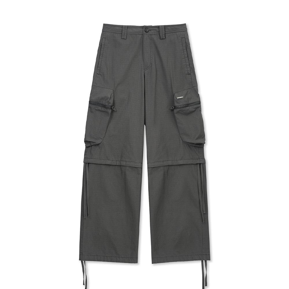 [Matinkim] DETACHABLE CARGO PANTS IN CHARCOAL S