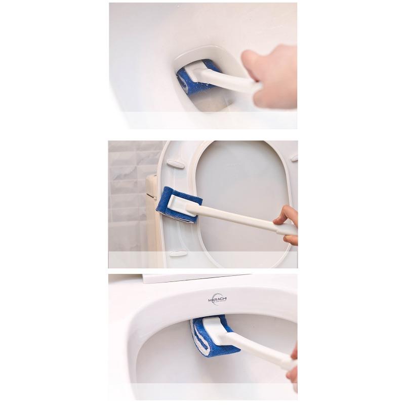 Perie de toaletă nouă nelavabilă, perie de toaletă pentru curățarea gospodăriei, perie cu peri moi fără colțuri moarte, perie pentru scaunul de toaletă
