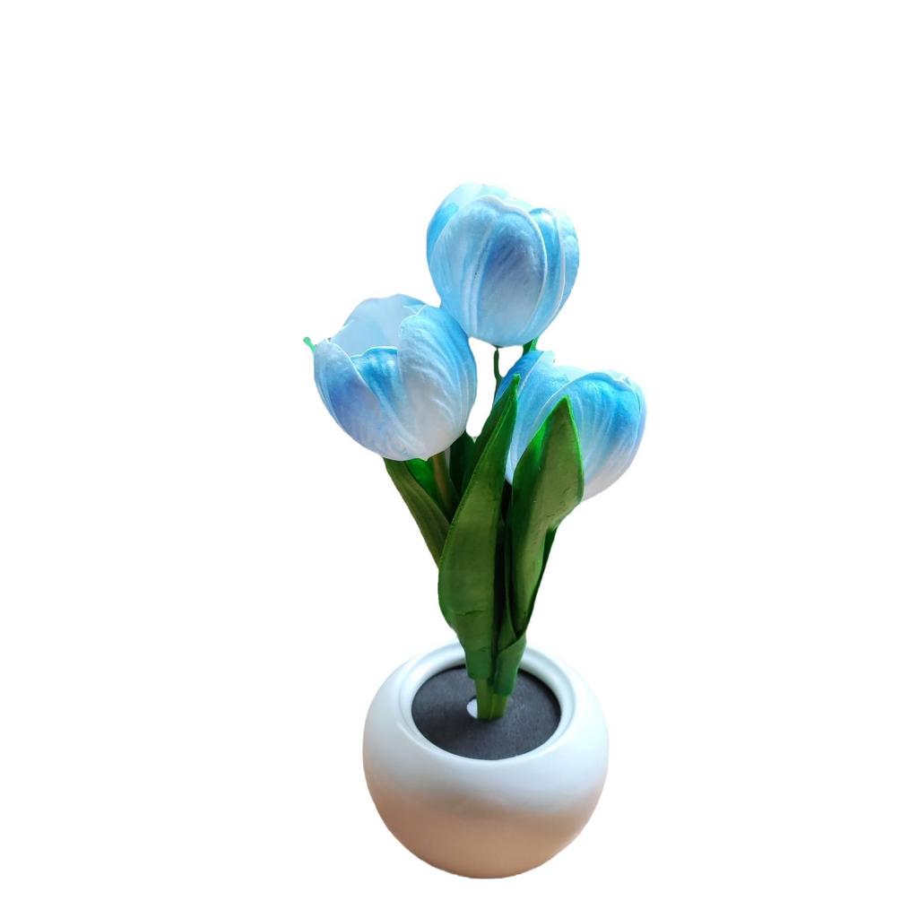 LED Tulip Night Light: Simulation Bouquet Lamp for Bedroom Decor
