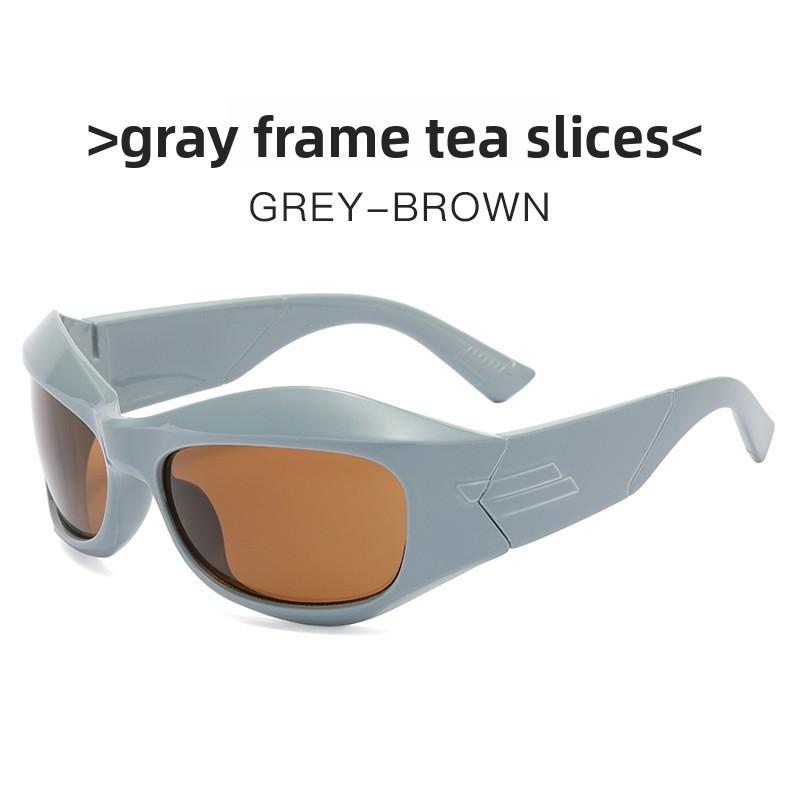 Punk Hiphop Trendy Sunglasses With Polycarbonate Lenses For Streetwear And Outdoor Activities