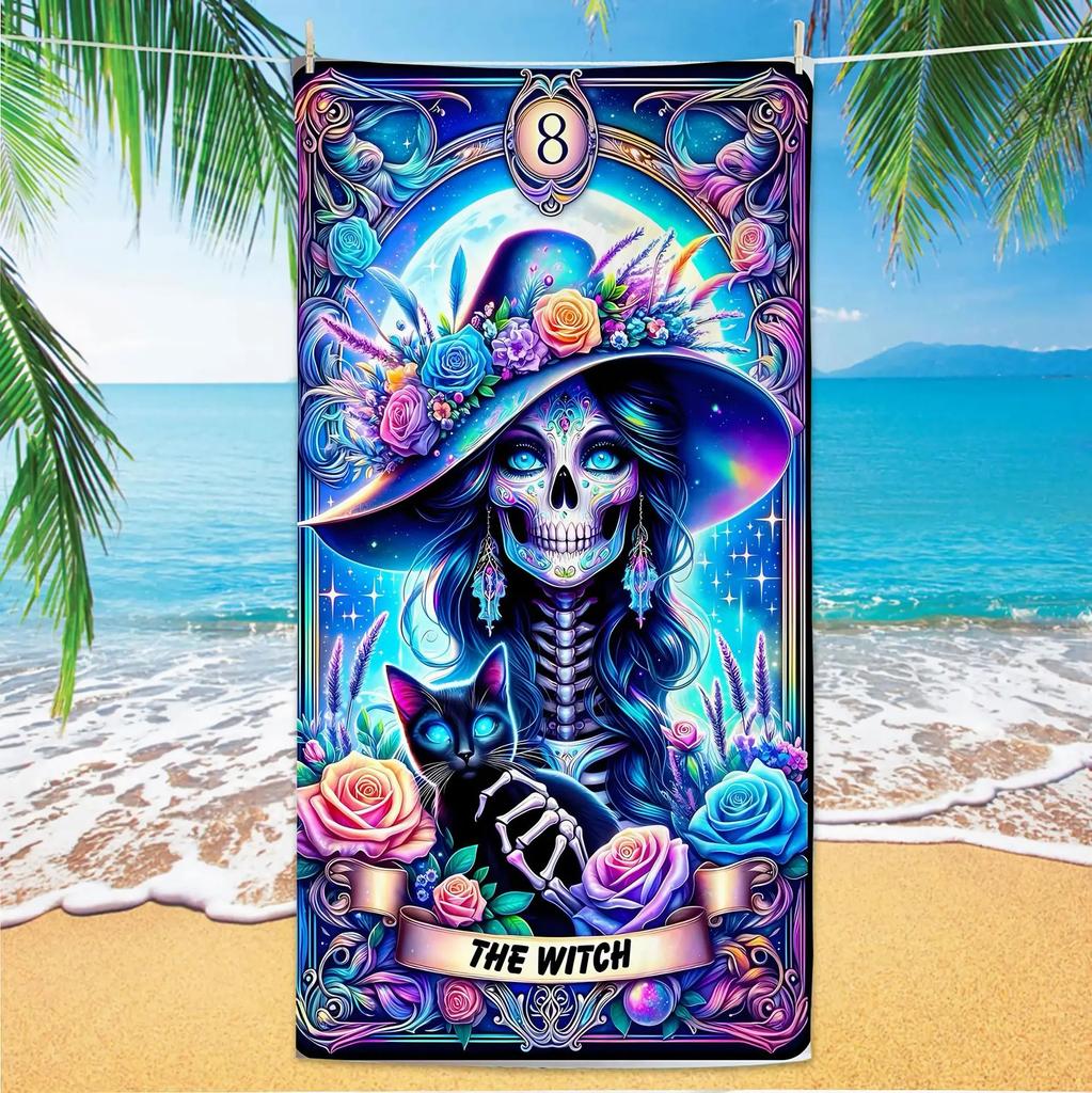 Skelettwald Strandtuch Dunkle Fantasie Nachtlicht Windbedrucktes Handtuchdecke Strandpooltuch
