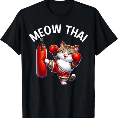 Muay Thai Cat Meow Thai Boxing I Love Thailand Souvenir T-Shirt