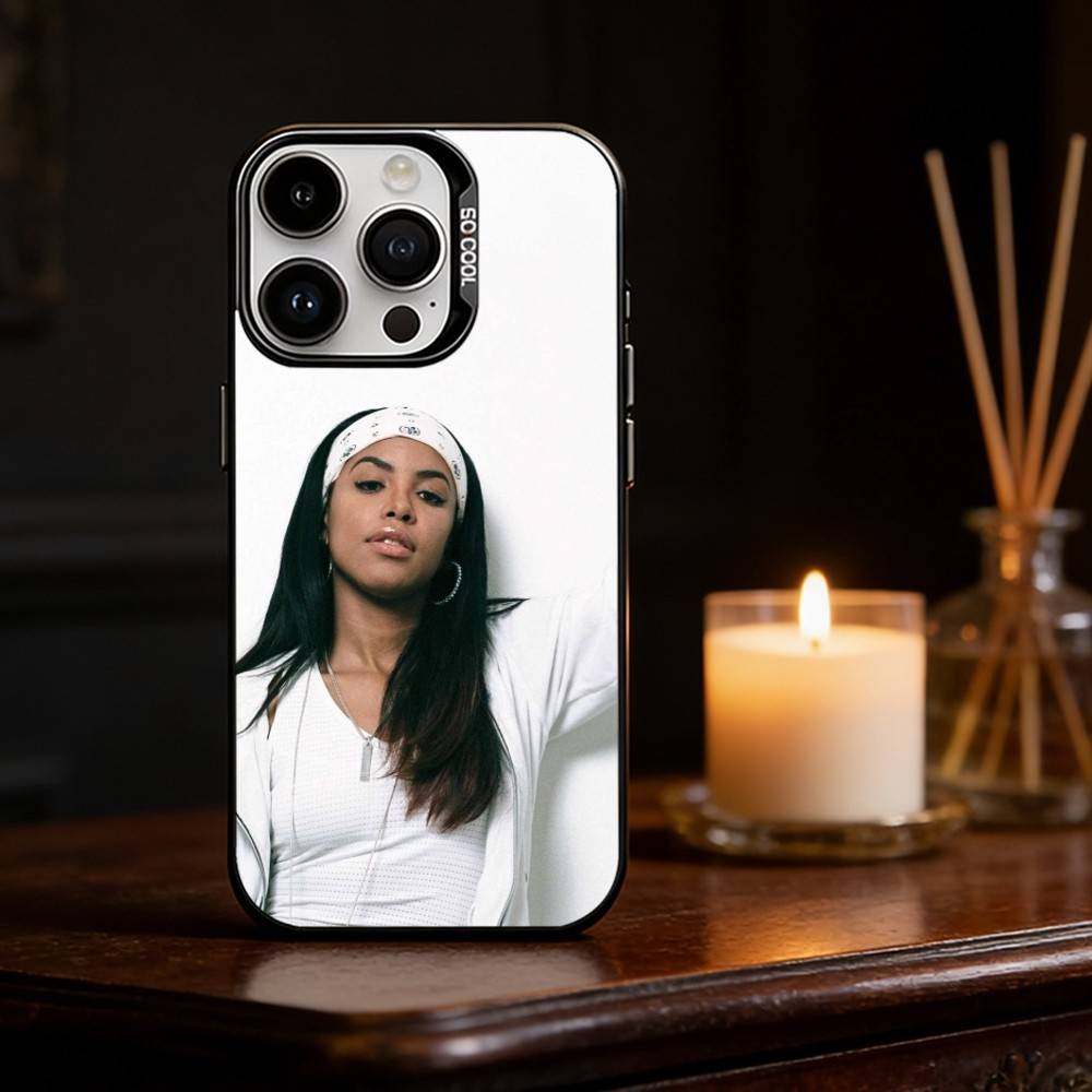 Sängerin A-AaliyahS Hip-Hop Handyhülle Für iPhone 17 16 15 14 13 12 11 Pro Max Plus Silber Matt Schwarz Hülle