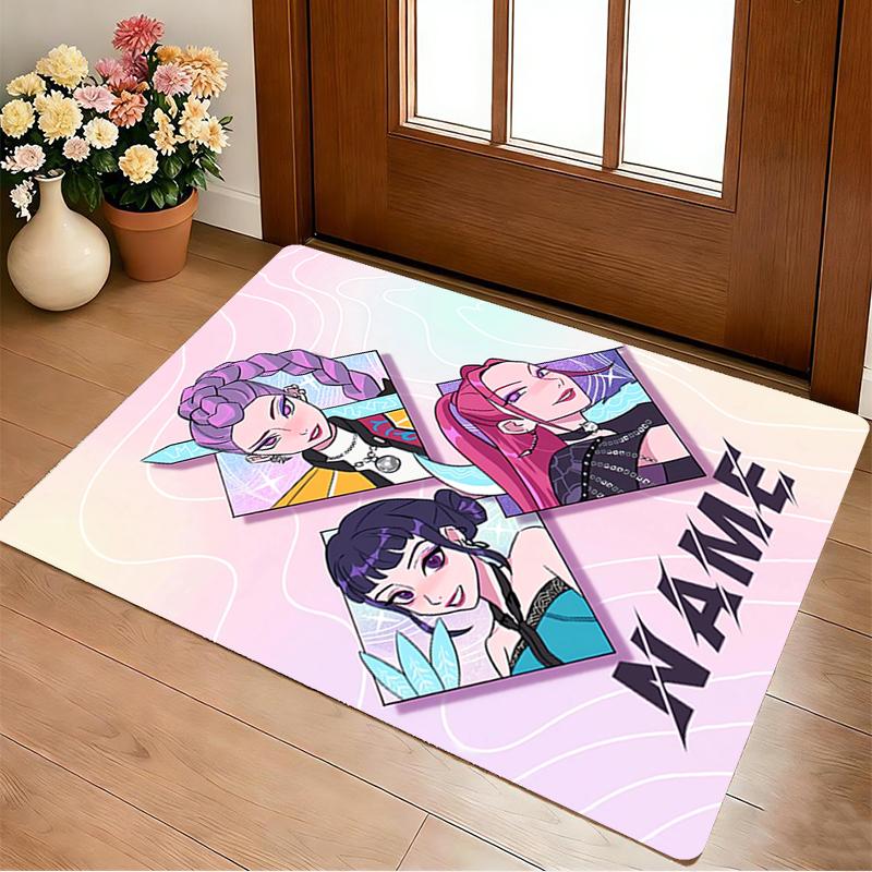 Personalized Name Fantasy Heroes Living Room Non-Slip Area Rug Soft Carpet for Bedroom Playroom Sofa Office Home Decor Doormat