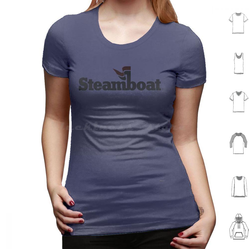 Blacked Out Steamboat Resort Colorado Mountain Resort T Shirt Cotton Men Women DIY Print Steamboat Steamboat Springs Black