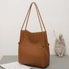 Cowhide woven bag women's new Korean version trendy shoulder fashionable versatile large-capacity underarm leather women's bag