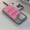 Fashion Stripe Pink Love Letters Silicone Case For Iphone 13 16 Plus 12 15 11 17 14 Pro Max Trendy Striped Cover