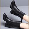 Autumn/Winter New Thick Sole Martin Boots Women's Spring and Autumn Single Boots Chelsea English Style Mid Length Short Boots