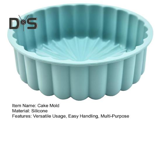 Silicone Cake Mold Flexible Large Round Breads Molds Oven Microwave Dishwasher Reusable Kitchen Bakeware for Baking Cake Breads Pies Tarts Jello