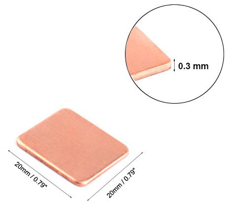 5pcs 0.3mm-2mm Laptop Coppers Sheet Plate Strip Shim Thermal Pad Heatsink Sheet For GPU CPU VGA Chip RAM Cooling
