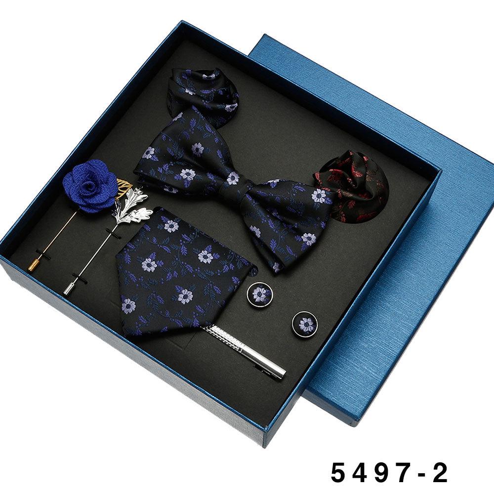 Men's Formal Tie & Pocket Square Eight-Piece Gift Set - High-End Wedding & Business 
