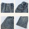 Girls Jeans Autumn Spring Leopard Pants for Kids Fashion Children Wide-leg Pants Toddler Trousers Casual Baby Clothing
