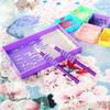 Diamond Painting Tray Tool Kit with 6 Ridged Sorting Trays Rotating Pen Wax Pads Scraper Brush Spoon Storage Box for DIY Rhinestone Crafts