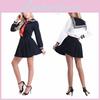 Elegant Women's Long Sleeve School Girl Uniform Sailor Dress For Cosplay Enthusiasts
