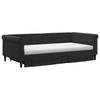 Extendable Daybed with Drawers Black 100x200 Cm Velvet