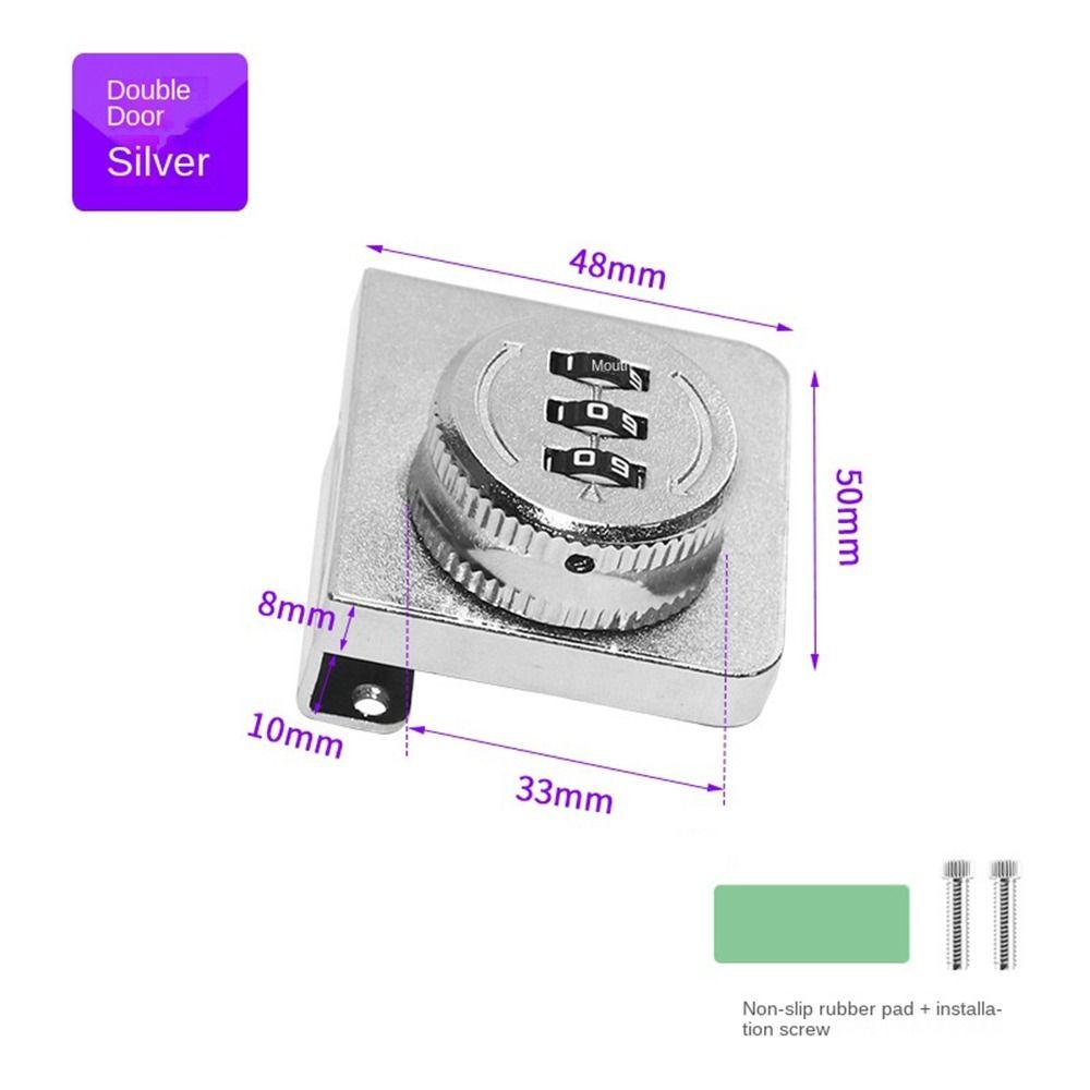 3 Digital Code Glass Door Password Lock Hardware Combination Lock Display Case Lock  Glass Cabinet