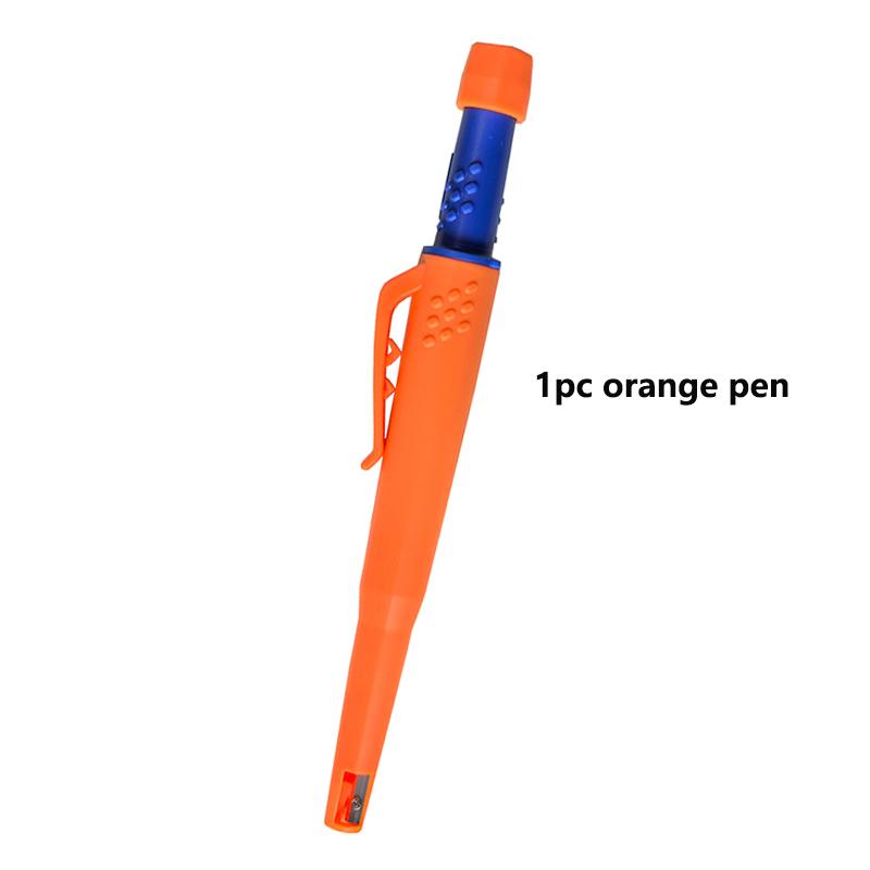 5 Colors 2.8mm Solid Woodworking Mechanical Pencil with Pen Cover 2B Black Yellow Red Lead Long Headed Carpenter Marking Pencil