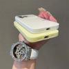 ins Stylish Candy Color AG Glass Glossy Phone Case For iPhone 15 16 17 Pro Max 14 Plus 13 Crystal Full Camera Protection Cover