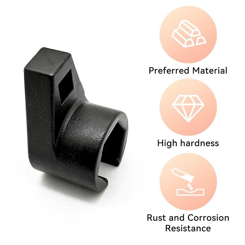 3/8" 22mm Offset Oxygen Sensor Socket Wrench, O2 Sensor Removal Tool Kit Set, Engine Adapter Wrench for Lambda Sensor