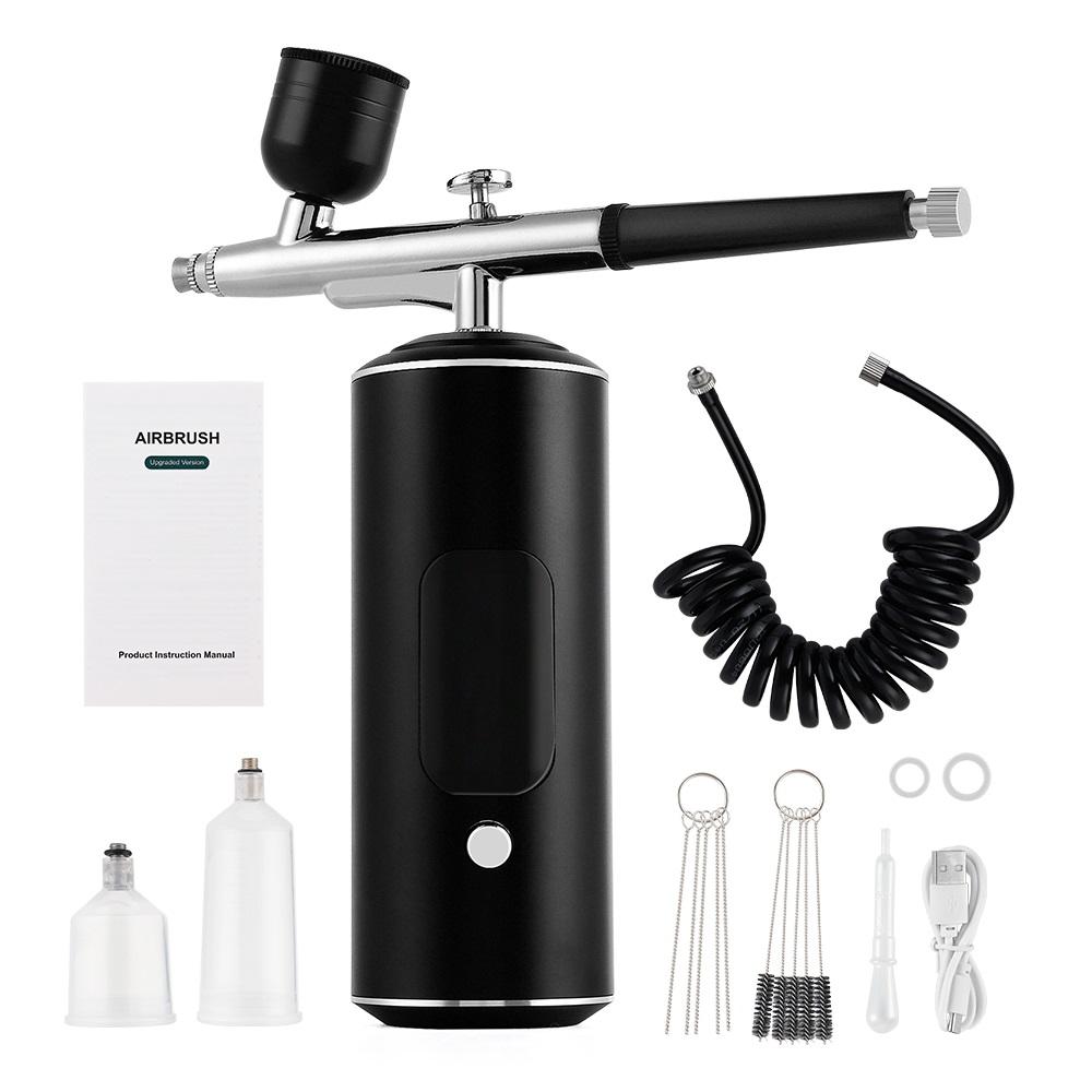 Portable Airbrush Mini Air Compressor Kit Paint Spray Gun For Nail Art Tattoo Craft Cake Pastry Painting Face Hydrating Sprayer