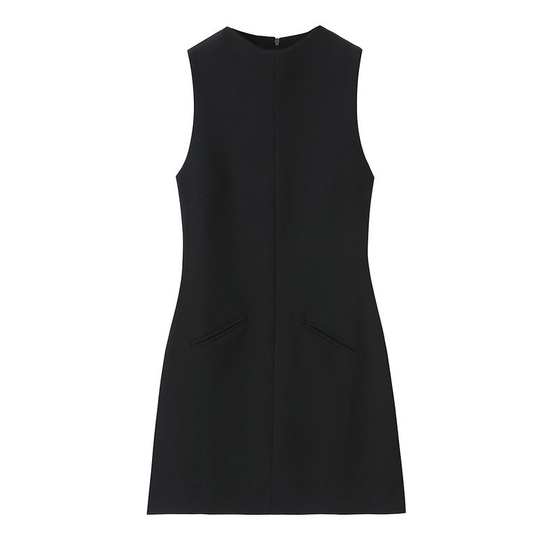 

Kaslead New Arrival Women s Clothing Fashion Style Fashion Silm Three Colors Short Sleeveless Dress 1058151 Black L