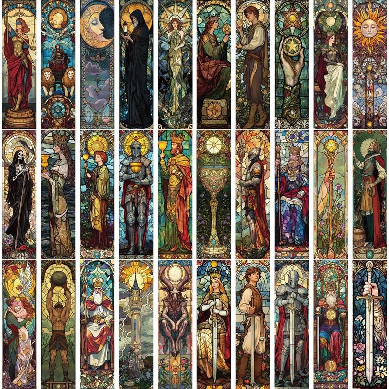 5/30PCS Vintage Painted Tarot Cards Bookmark for Pages Books Readers Handheld Creative Materials Children s Stationery Supplies