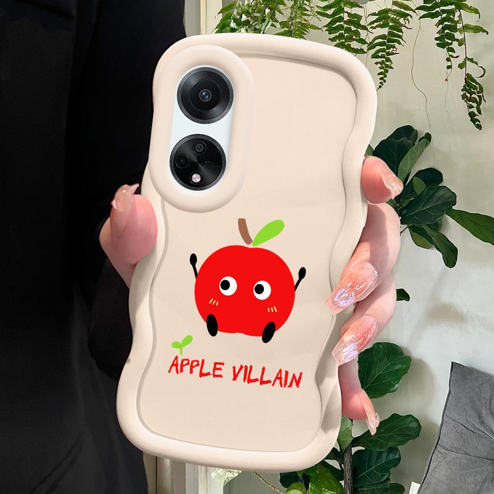 

Окрашенный узор Big Wave Edge Мягкий силиконовый материал Macaron чехол для телефона противоударный защитный резиновый чехол для OPPO Reno Realme Realme 12X 5G белый