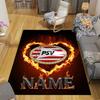 Custom Name,PSV Home Sofa Decoration for Living Room & Bedroom, Non‑Slip Play Flannel Floor Mat for Game Room